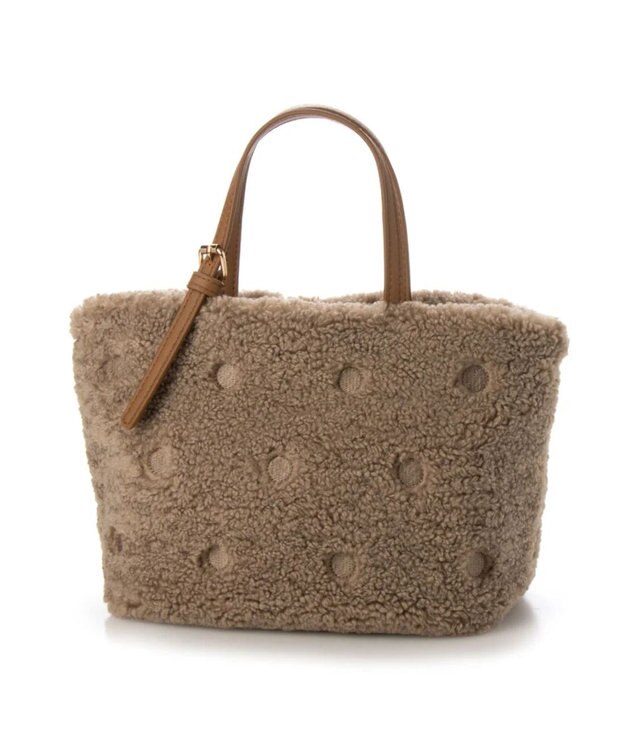 UNBILLION cachecache ドット刺繍ボアミニトートバッグ オーク
