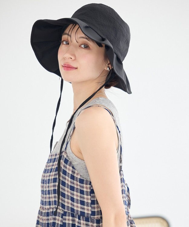 earth music&ecology 【ＵVカット】タックハット Black