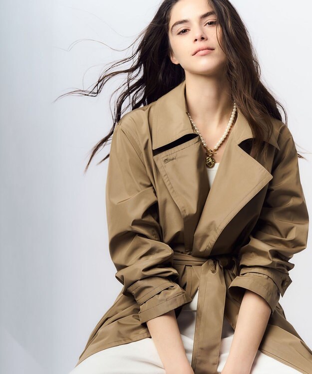 23区 【Oggi4月号掲載】LIMONTA メモリータフタ コート ブラウン系