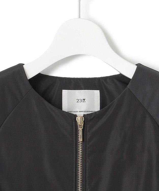 23区 【23区×Oggiコラボ /撥水加工】中綿 パディングタフタ ジャケット ブラック系