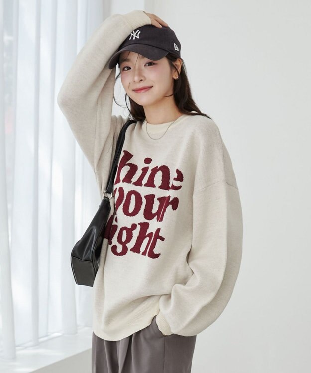 WEGO グラフィックニットBIGプルオーバー 柄17