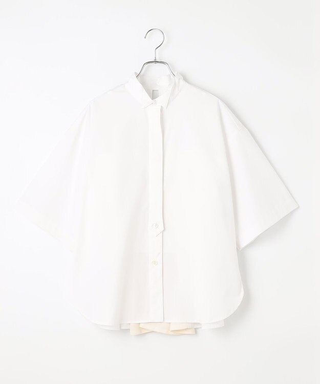 #Newans 【ANSWER for モダンベーシック】バックスリットオーバーシャツ ホワイト系