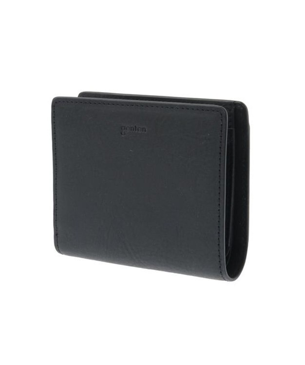 genten ミネルヴァ2 二つ折り財布内Lファスナー クロ