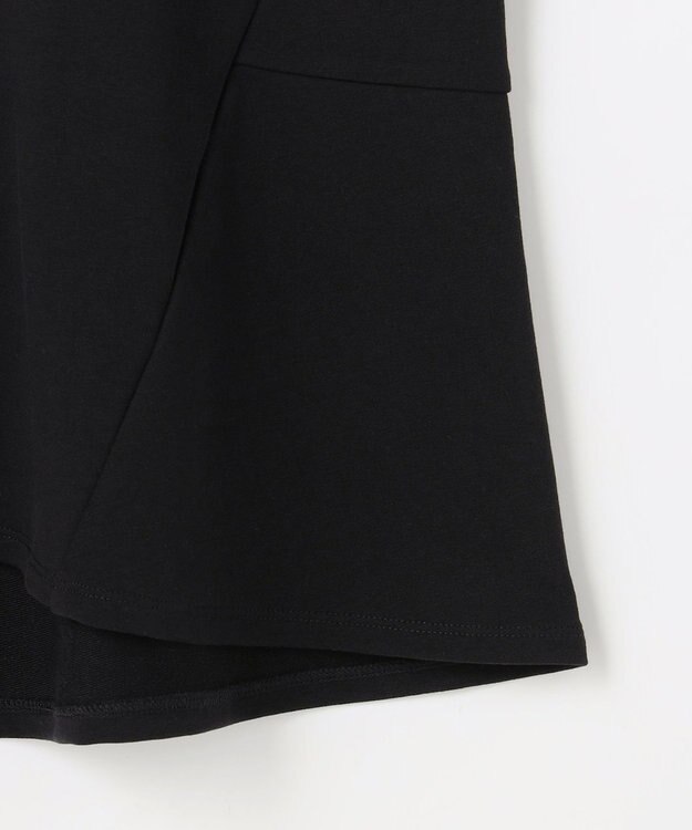 組曲 【先行予約】フレンチテリー 刺繍襟 ペプラムカットソー ブラック系