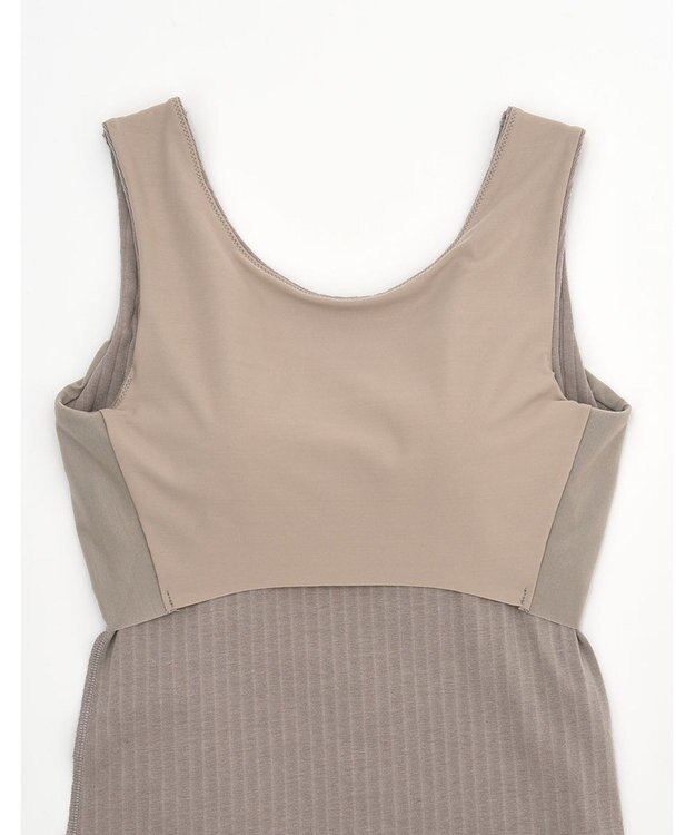 Wing カップ付きノースリーブ　【シンクロブラトップ　リブタイプ】　ラクしてきれいなシルエット　ウイング／ワコール　ET1171 ブラウン