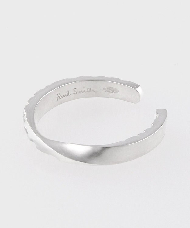 Paul Smith Shadow Stripe Emboss オープンリング シルバー