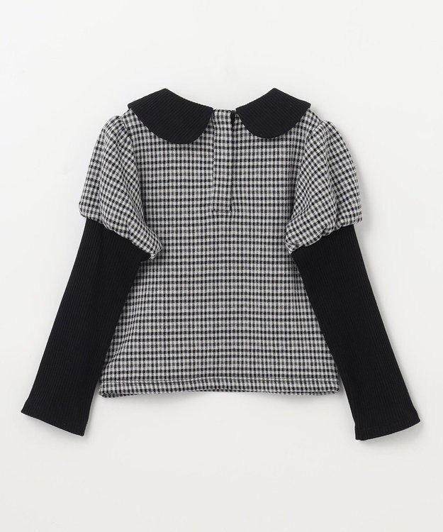 組曲 KIDS 【110-140㎝】チェックジャガード トレーナー ブラック系3