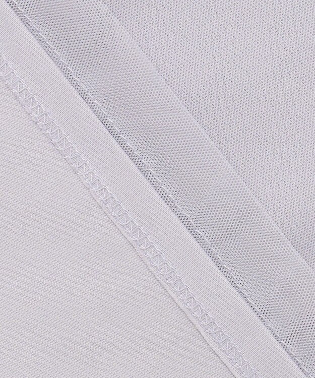 ANY チュールデザインフレンチスリーブTシャツ グレー