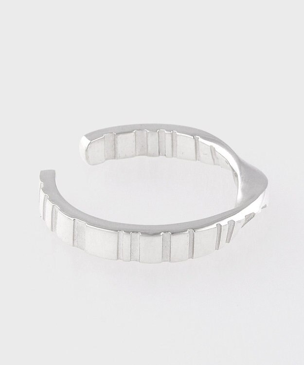 Paul Smith Shadow Stripe Emboss オープンリング シルバー