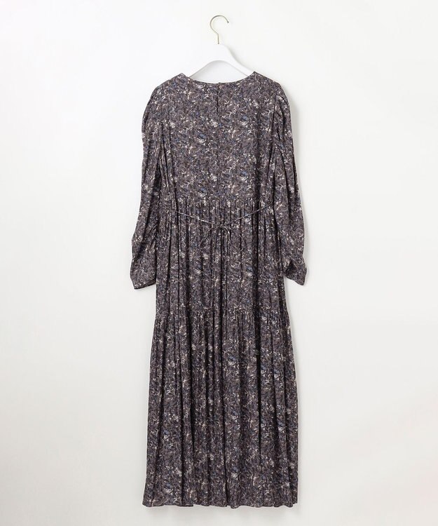 ANY SIS 【BAILA12月号掲載・貴島明日香さんコラボ】ペイントタッチフラワー ワンピース モカグレー系