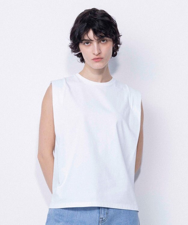 NAVE 【ReNAVE・洗える/接触冷感/UVケア】ファンクションＴ ノースリーブ ホワイト系