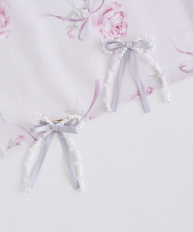 Maison de FLEUR パールリボンクリップＳＥＴ Blue
