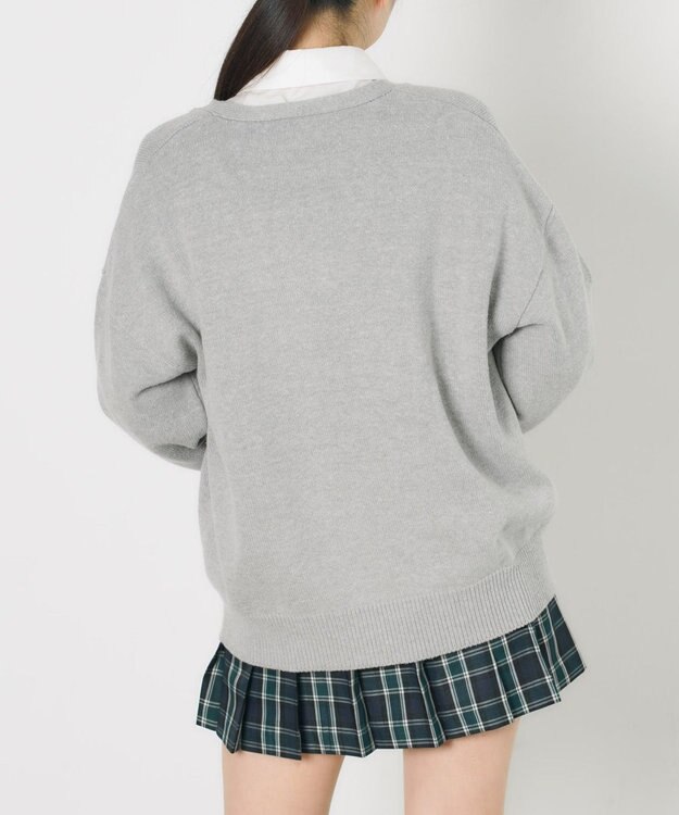 WEGO 【SCHOOL ITEM】ニットプルオーバー 杢グレー