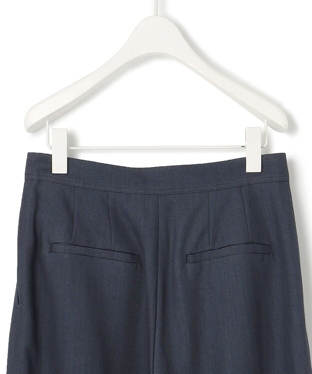 ICB 【洗える】 ドレープスラブデニム ワイドパンツ インディゴ系