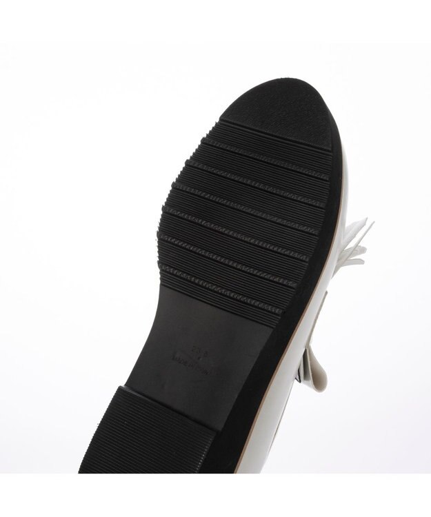 MODE ET JACOMO <carino>【レイン対応】【2WAY】厚底タッセルローファー ホワイト