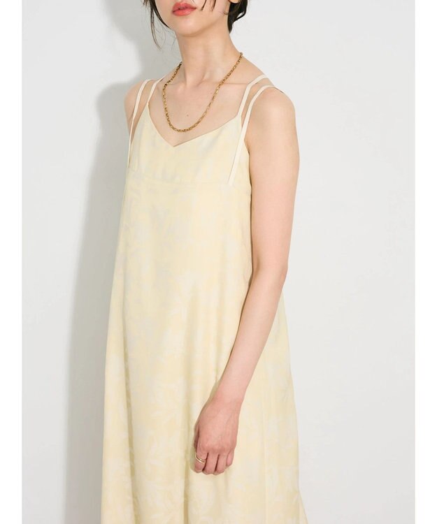 Green Parks ウ゛ィンテージフラワージャガードキャミワンピース Beige