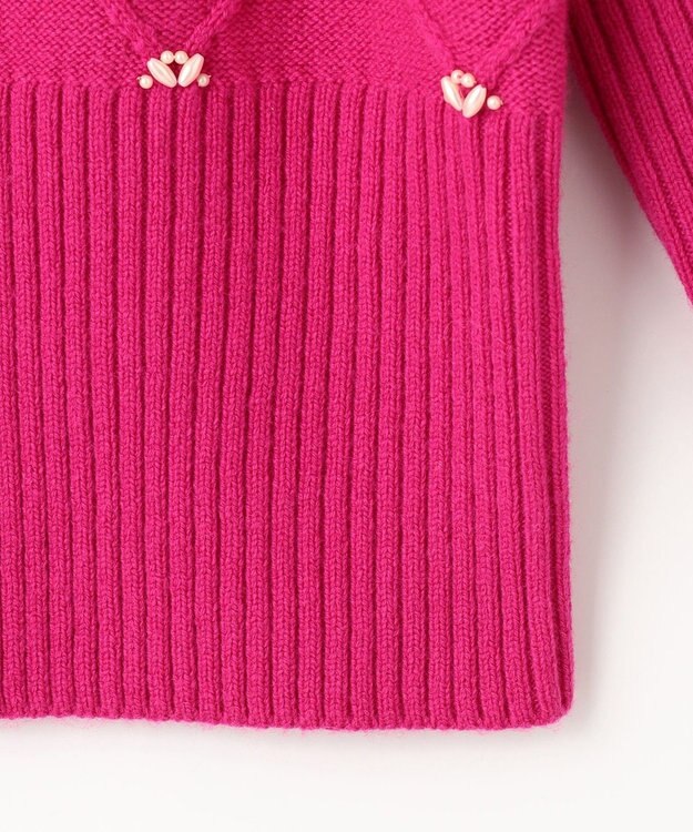 TOCCA 【洗える】PEARL BOUQUET KNIT カーディガン フランボワーズ系