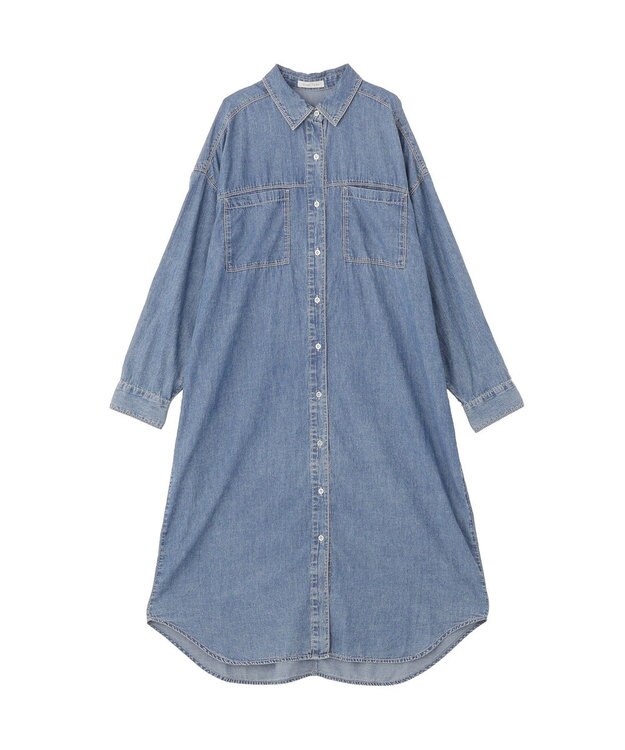 Green Parks シアーデニムシャツワンピース Indigo