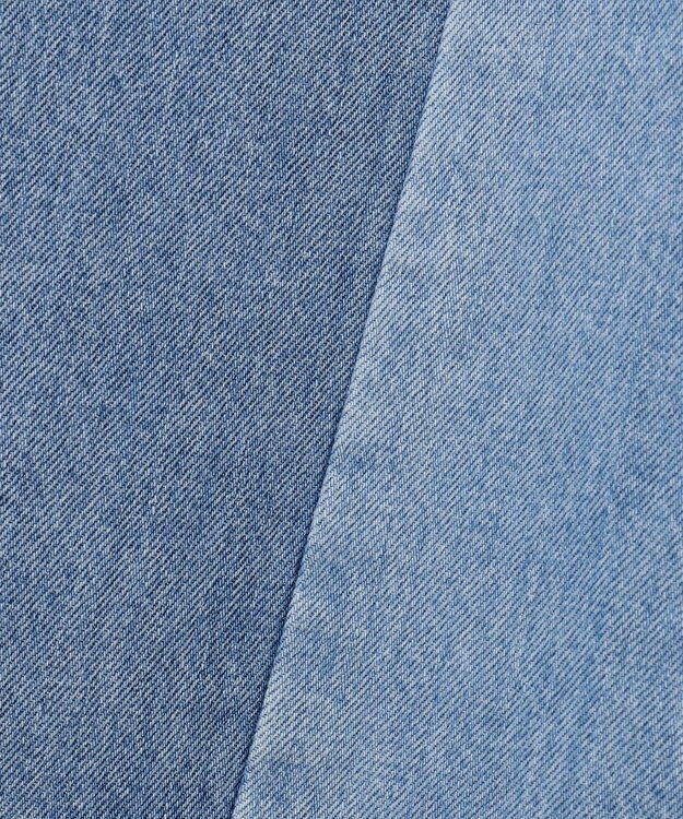 GRACE CONTINENTAL 切替ワイドデニムパンツ サックス