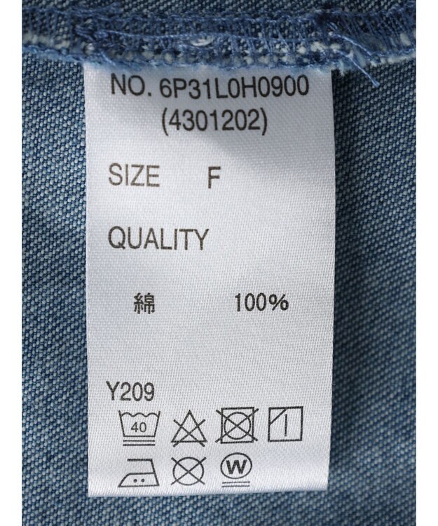 Green Parks ・ＳＵＧＡＲ　ＳＰＯＯＮ　デニムウエスタンワンピース Light Indigo