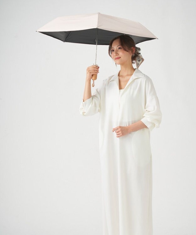 MOONBAT 【Pitaa】ハーフカプセル 無地 晴雨兼用日傘 折りたたみ傘 遮光率100%/UVカット率100%/UPF50+/遮熱効果/撥水加工/軽量/50cm ピンク