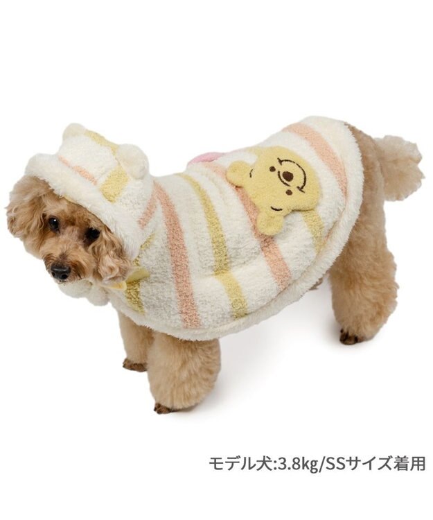 PET PARADISE ディズニー くまのプーさん ＆ ピグレット 遠赤外線 ポンチョ 小型犬 オフホワイト