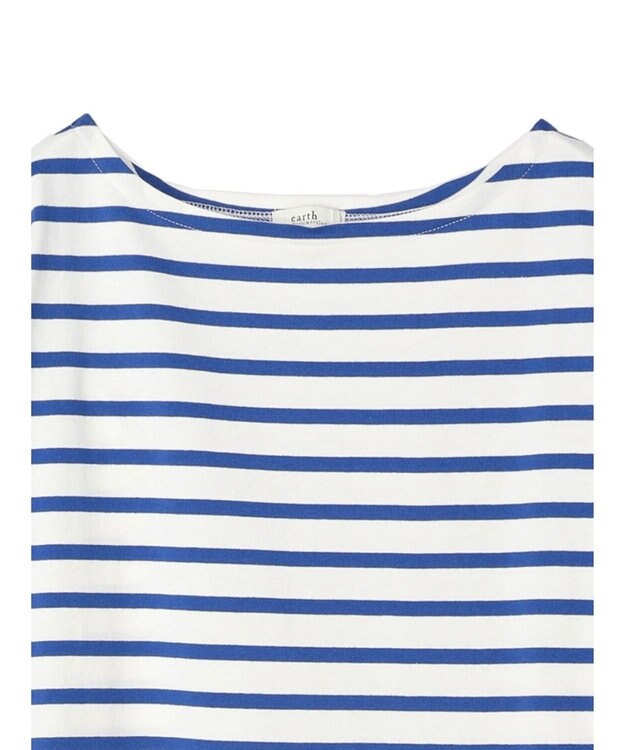 earth music&ecology ショートスリーブボーダーＴＥＥ Blue