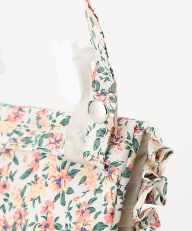 ANY KIDS リボン 移動 ポケット ポシェット ピンク×花柄