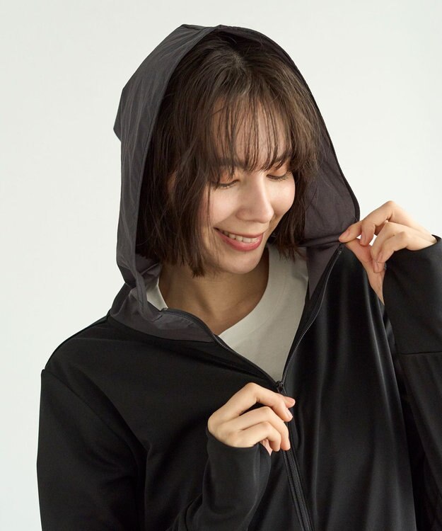 UNFILO ペプラムフーディラッシュガード[2024年版] ブラック