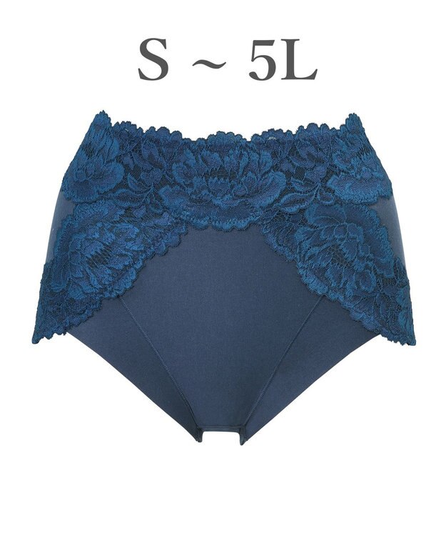 BRADELIS New York 【BRADELIS NewYork peace】おしりPラインヒップラップショーツ25 綿混で快適 程よい補正力でヒップアップ ふかめ お腹スッキリ ディープブルー