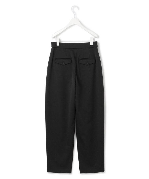 ICB 【洗える】T/Wベネシャンストレッチ カーブパンツ ブラック系