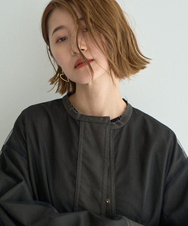 YECCA VECCA 【リバーシブル】2wayミリタリーコート Charcoal Gray