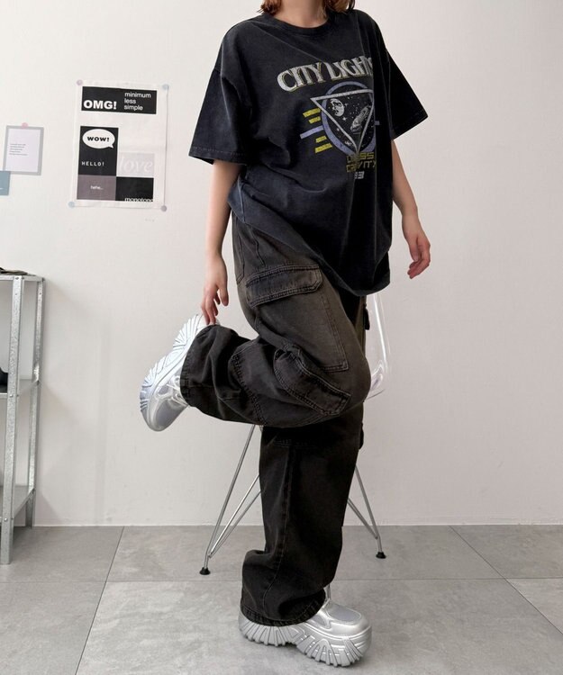 WEGO 【SMLサイズ展開】ボリュームスニーカー シルバー