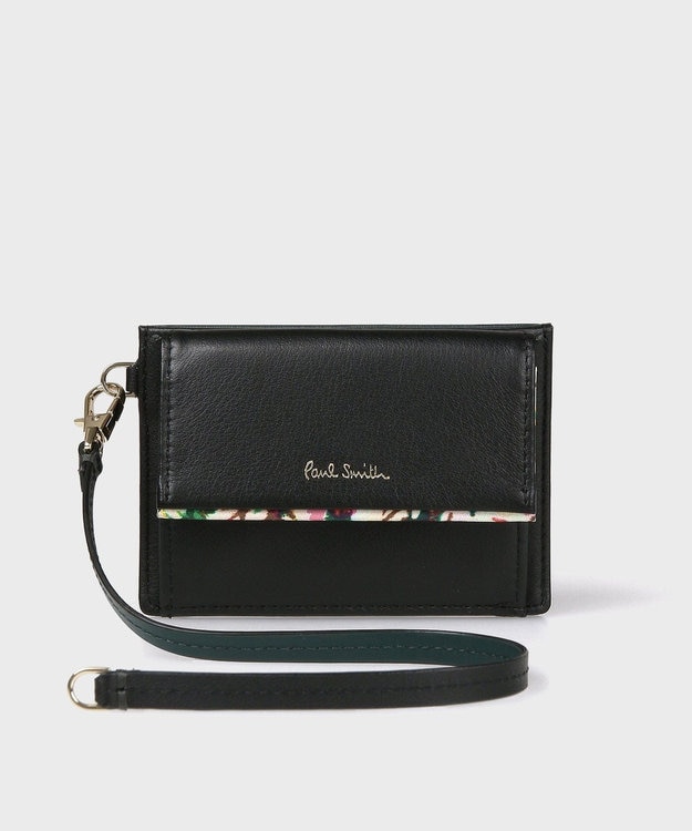 Paul Smith マーガレットプリントトリム パスケース ブラック