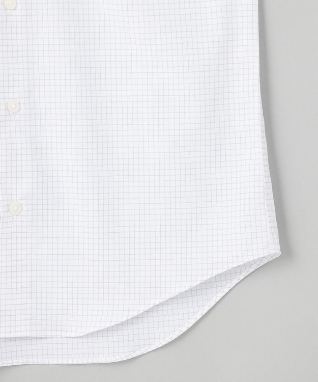 GOTAIRIKU 【形態安定】PREMIUMPLEATS_スモールワイドカラー 通年ドレスシャツ_チェック(25年春夏モデル) ライトグレーチェック