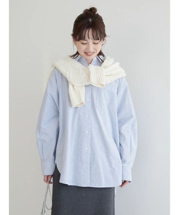 AMERICAN HOLIC Ｄａｉｌｙ！　ＵＶカットオックスシャツ Sax