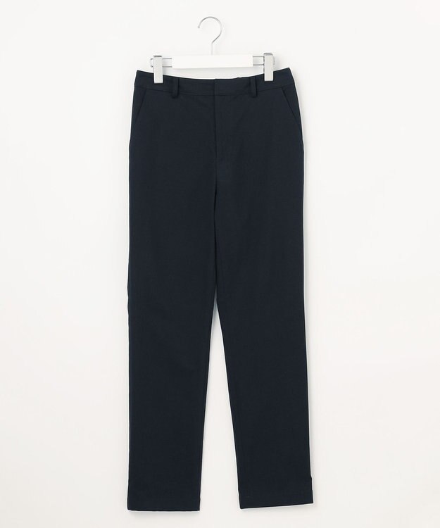 J.PRESS LADIES 20チノストレッチ テーパード パンツ ネイビー系