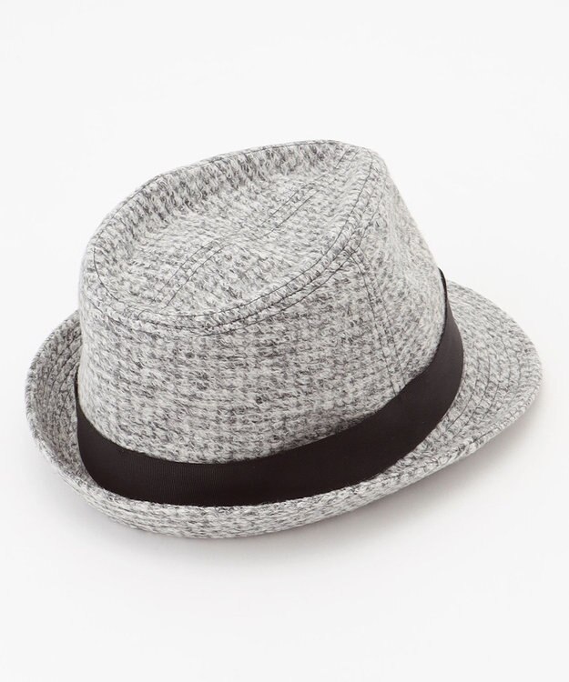 JOSEPH ABBOUD 【LANIFICIO ROMA・サイズ調整可】スライバー千鳥 ハット ライトグレー系3