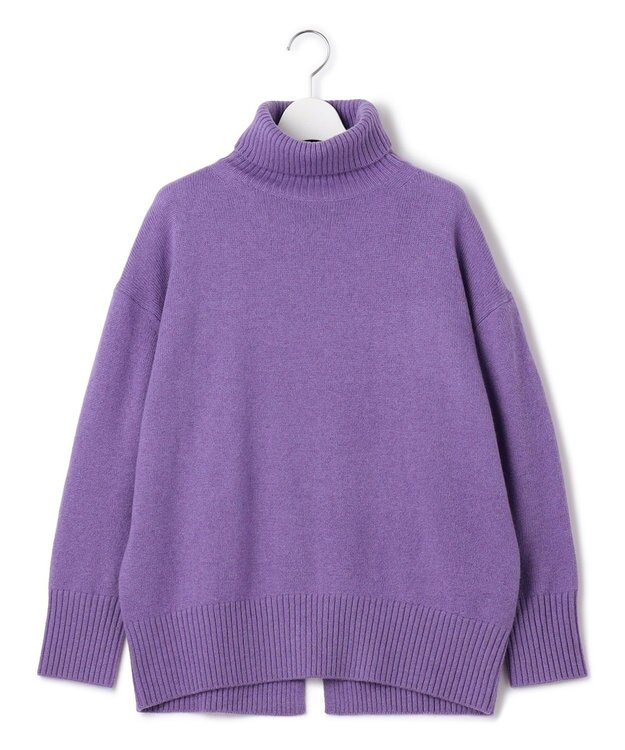 J.PRESS YORK STREET 【WOMEN】ウールカシミヤ タートルネックニット パープル系