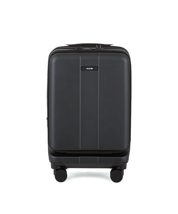 ACE BAGS & LUGGAGE ACE フォールズ スーツケース ２~３泊目安 フロントポケット・キャスターストッパー機能付き 06905 エース マットブラック