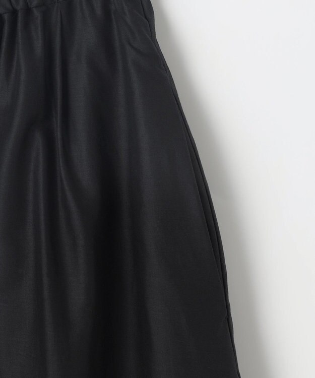 自由区 L 【カタログ掲載・接触冷感・洗える】エンブロイダリーローンティアード スカート ブラック