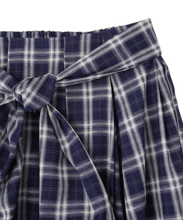 earth music&ecology イレヘムチェックシャツライクスカート Navy