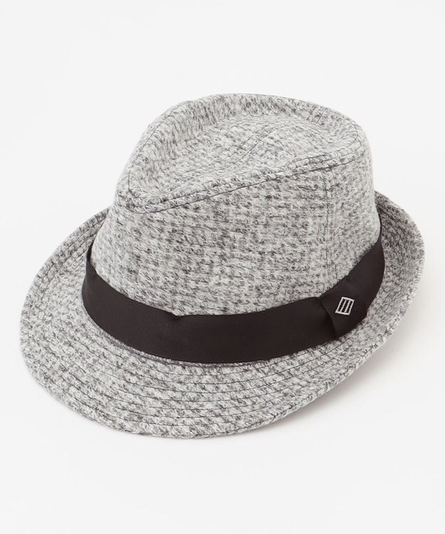 JOSEPH ABBOUD 【LANIFICIO ROMA・サイズ調整可】スライバー千鳥 ハット ライトグレー系3