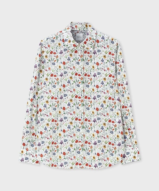 Paul Smith リバティプリント 長袖シャツ ホワイト