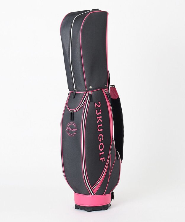 23区GOLF 【WOMEN】合皮×デニム調キャディバッグ 他と被らない 大人ピンクが初登場 ブラック系