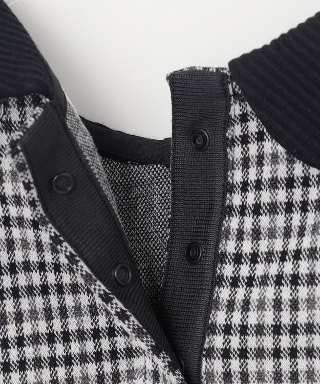 組曲 KIDS 【110-140㎝】チェックジャガード トレーナー ブラック系3