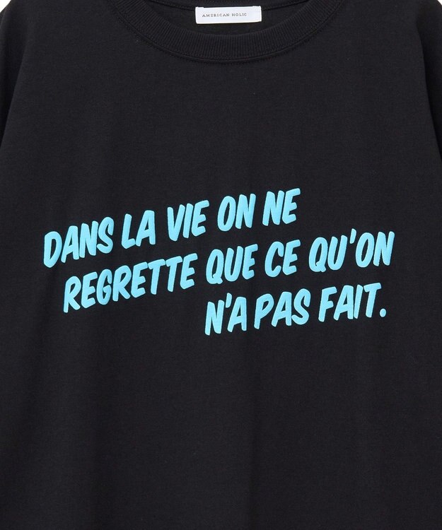 AMERICAN HOLIC 発泡プリントTシャツ Black