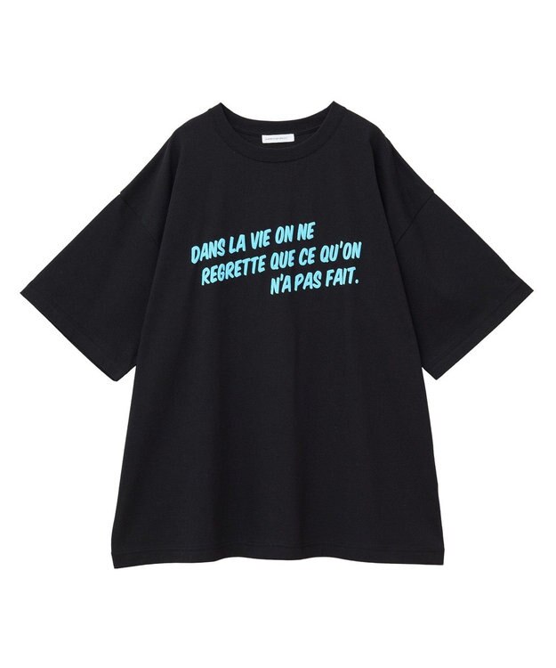 AMERICAN HOLIC 発泡プリントTシャツ Black