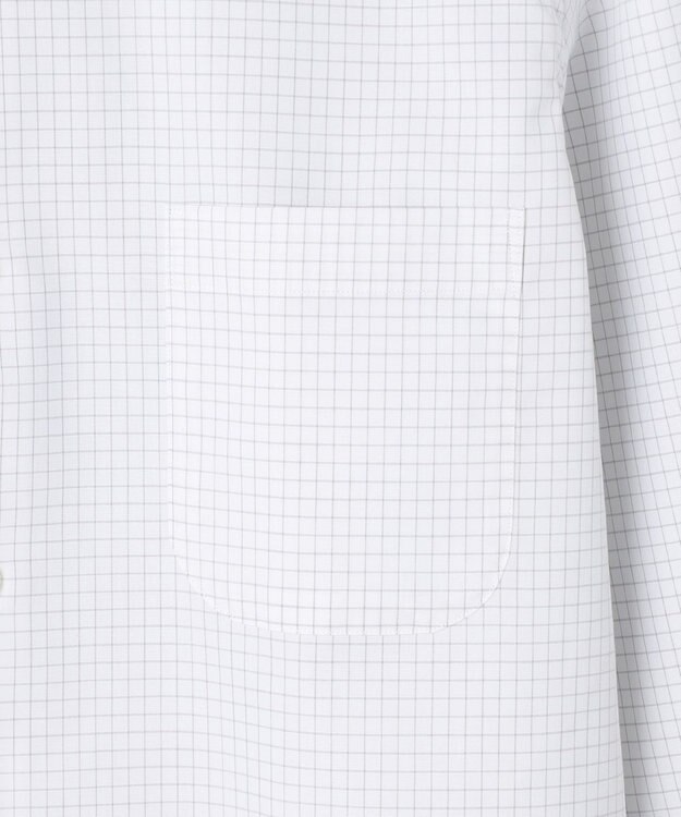 GOTAIRIKU 【形態安定】PREMIUMPLEATS_スモールワイドカラー 通年ドレスシャツ_チェック(25年春夏モデル) ライトグレーチェック