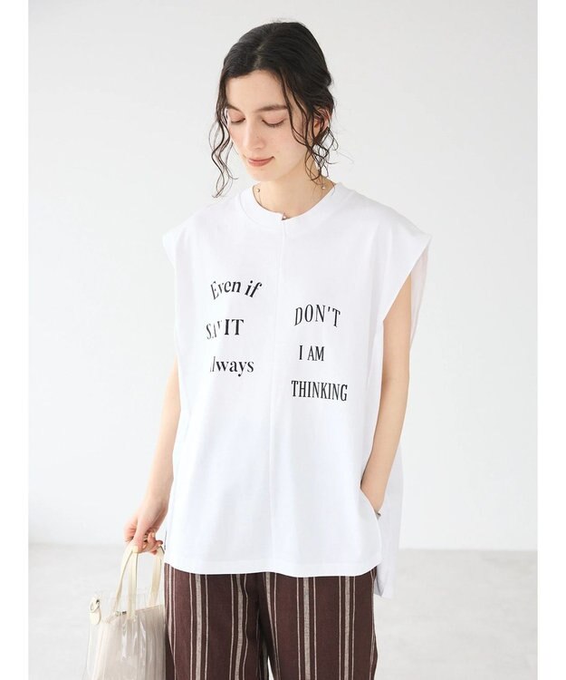 CRAFT STANDARD BOUTIQUE リメイクロゴノースリーブTee Off White